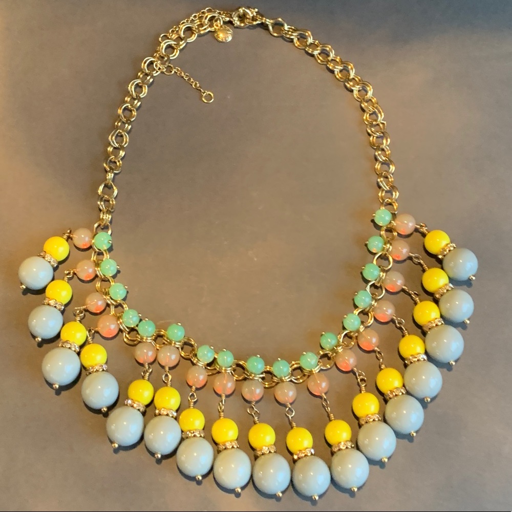 J.Crew | Goldtone and Beaded Statement Necklace